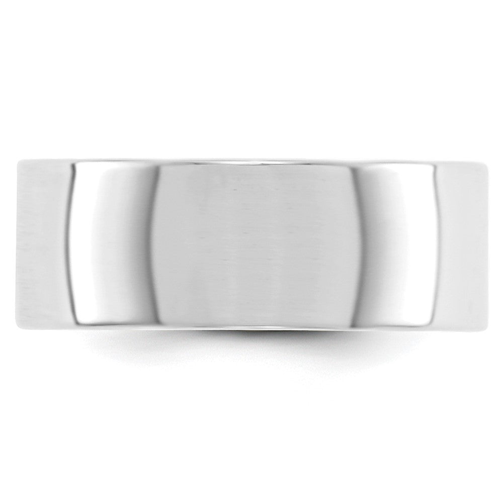 Solid 10K White Gold 8mm Light Weight Flat Men's/Women's Wedding Band Ring Size 10