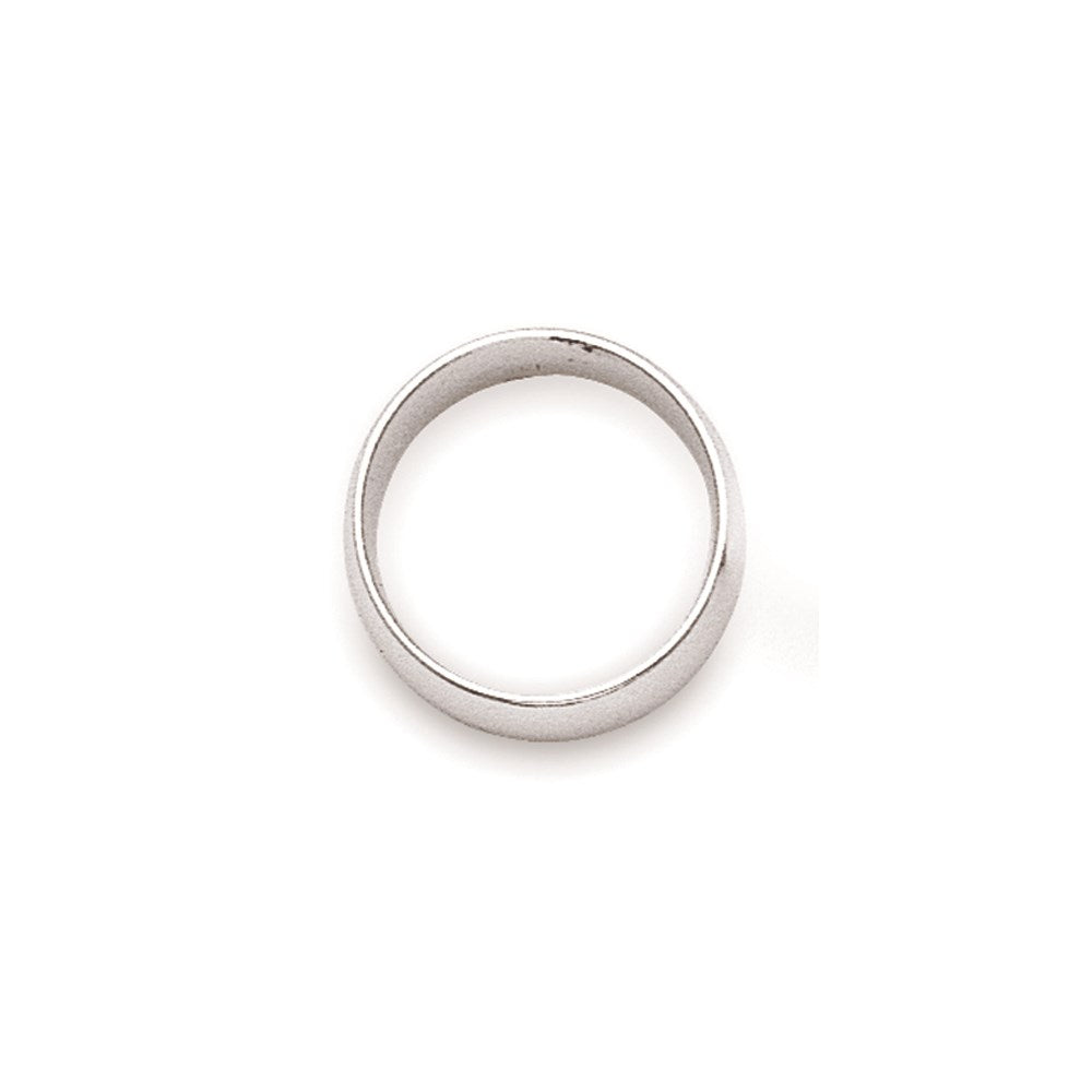 Solid 10K White Gold 2mm Half Round Men's/Women's Wedding Band Ring Size 10