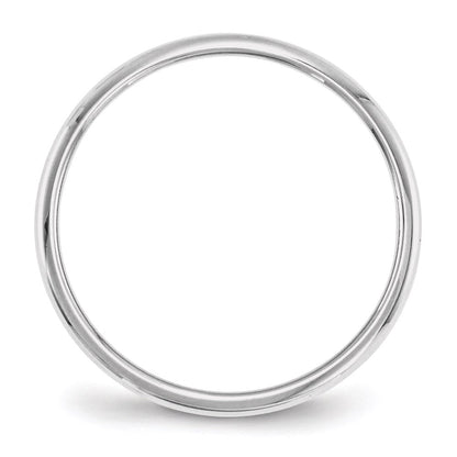 Solid 10K White Gold 2mm Half Round Men's/Women's Wedding Band Ring Size 11