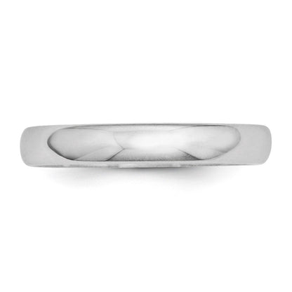 Solid 10K White Gold 3mm Half Round Men's/Women's Wedding Band Ring Size 13.5