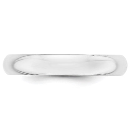 Solid 10K White Gold 4mm Half Round Men's/Women's Wedding Band Ring Size 13