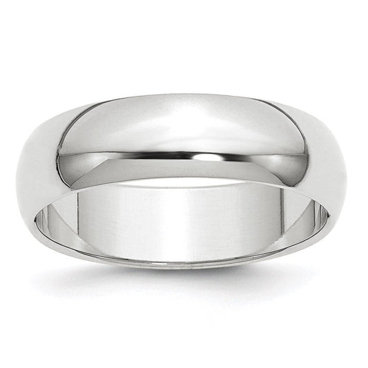 Solid 18K Yellow Gold White Gold 6mm Half-Round Men's/Women's Wedding Band Ring Size 9