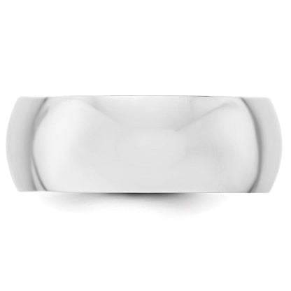 Solid 18K Yellow Gold White Gold 8mm Half-Round Men's/Women's Wedding Band Ring Size 10