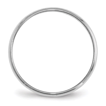 Solid 10K White Gold 2mm Light Weight Half Round Men's/Women's Wedding Band Ring Size 10