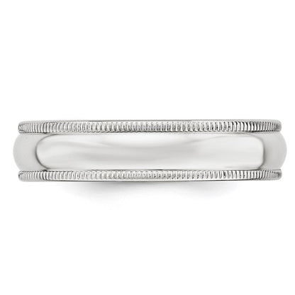 Solid 10K Yellow Gold White Gold 5mm Milgrain Men's/Women's Wedding Band Ring Size 4.5