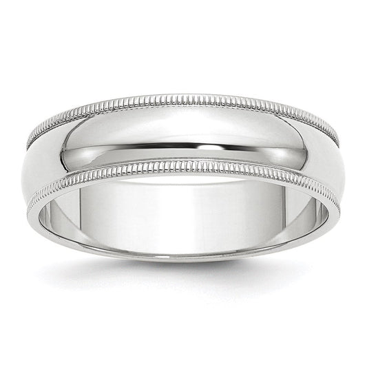 Solid 18K Yellow Gold White Gold 6mm Milgrain Men's/Women's Wedding Band Ring Size 8
