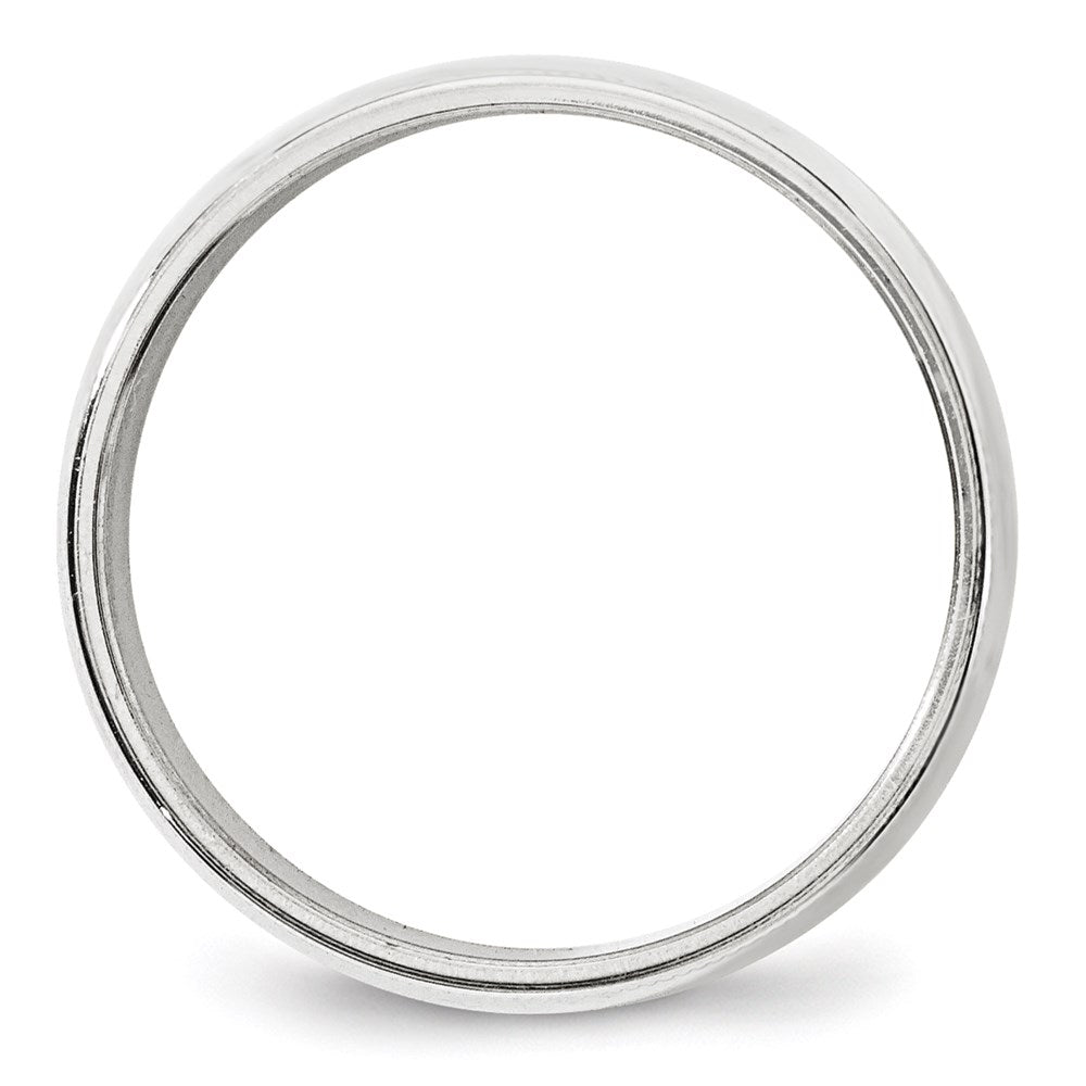 Solid 10K White Gold 8mm Milgrain Half Round Men's/Women's Wedding Band Ring Size 4
