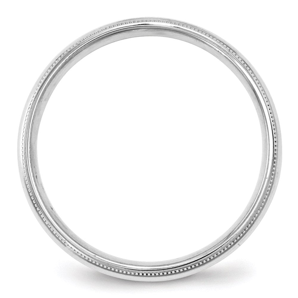 Solid 10K White Gold 4mm Milgrain Comfort Fit Men's/Women's Wedding Band Ring Size 4