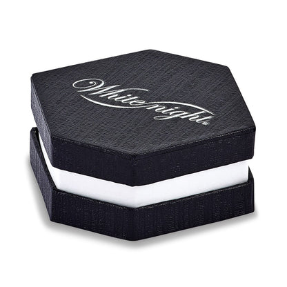 White Night Sterling Silver Rhodium-plated Black Diamond Hoop Earrings