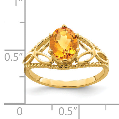 Solid 14k Yellow Gold 9x7mm Oval Simulated Blue Topaz AAA CZ Ring