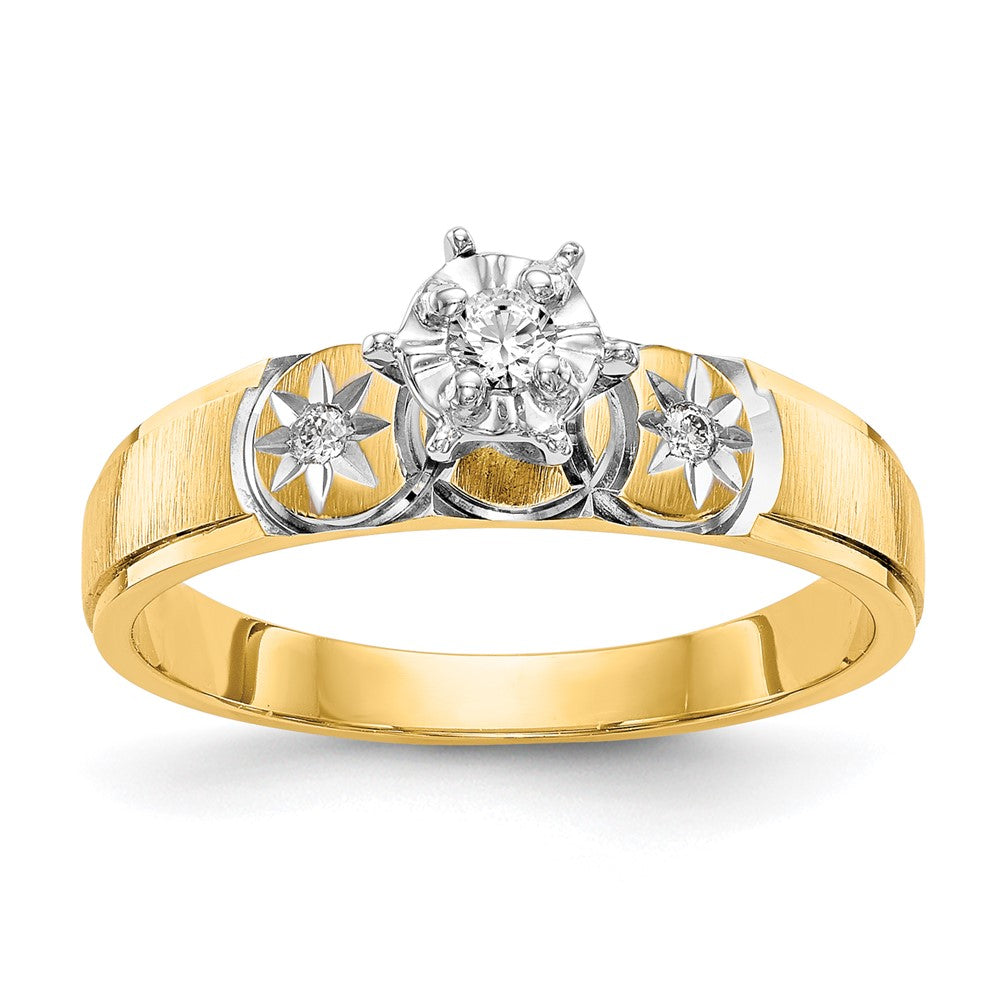 14k yellow gold aa quality trio engagement ring x8303aa e