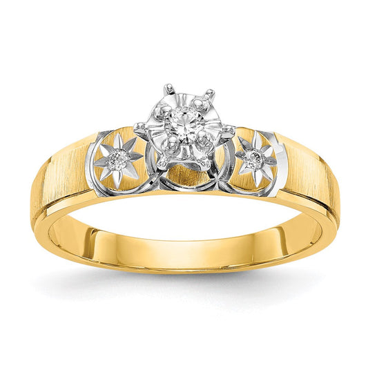 14k yellow gold aa quality trio engagement ring x8303aa e
