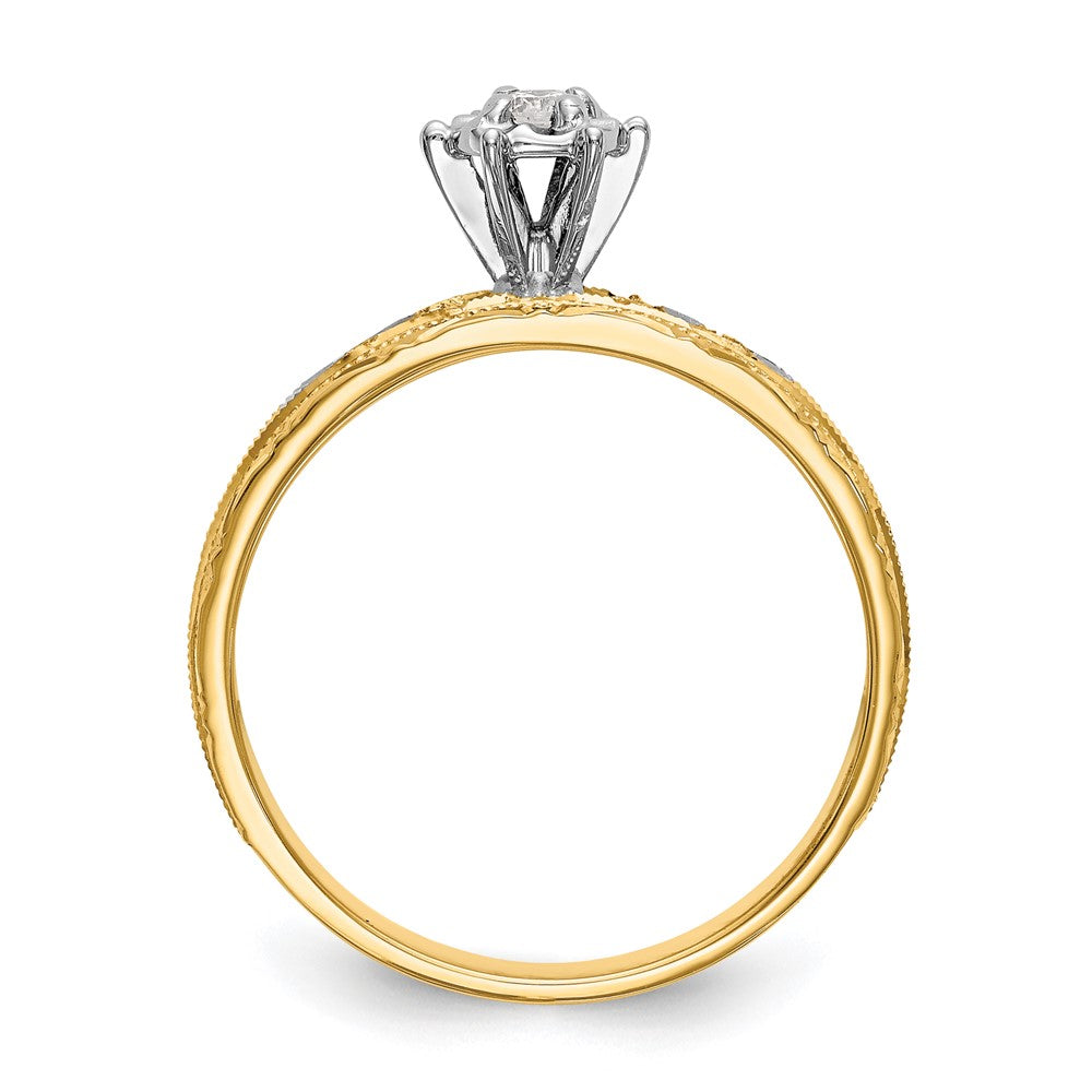 14k yellow gold aa quality trio engagement ring x8304aa e