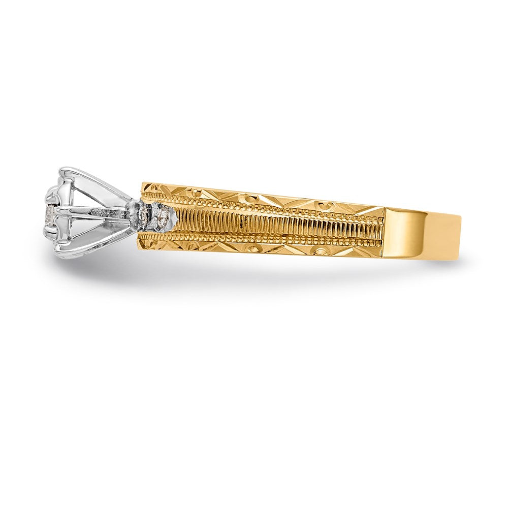 14k yellow gold aa quality trio engagement ring x8304aa e