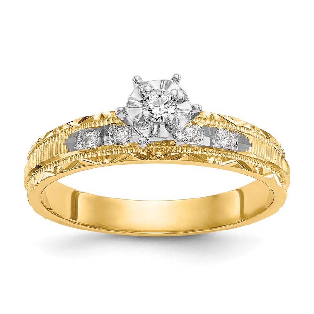 14k yellow gold aa quality trio engagement ring x8304aa e