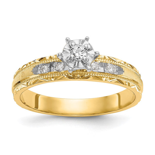 14k yellow gold aa quality trio engagement ring x8304aa e