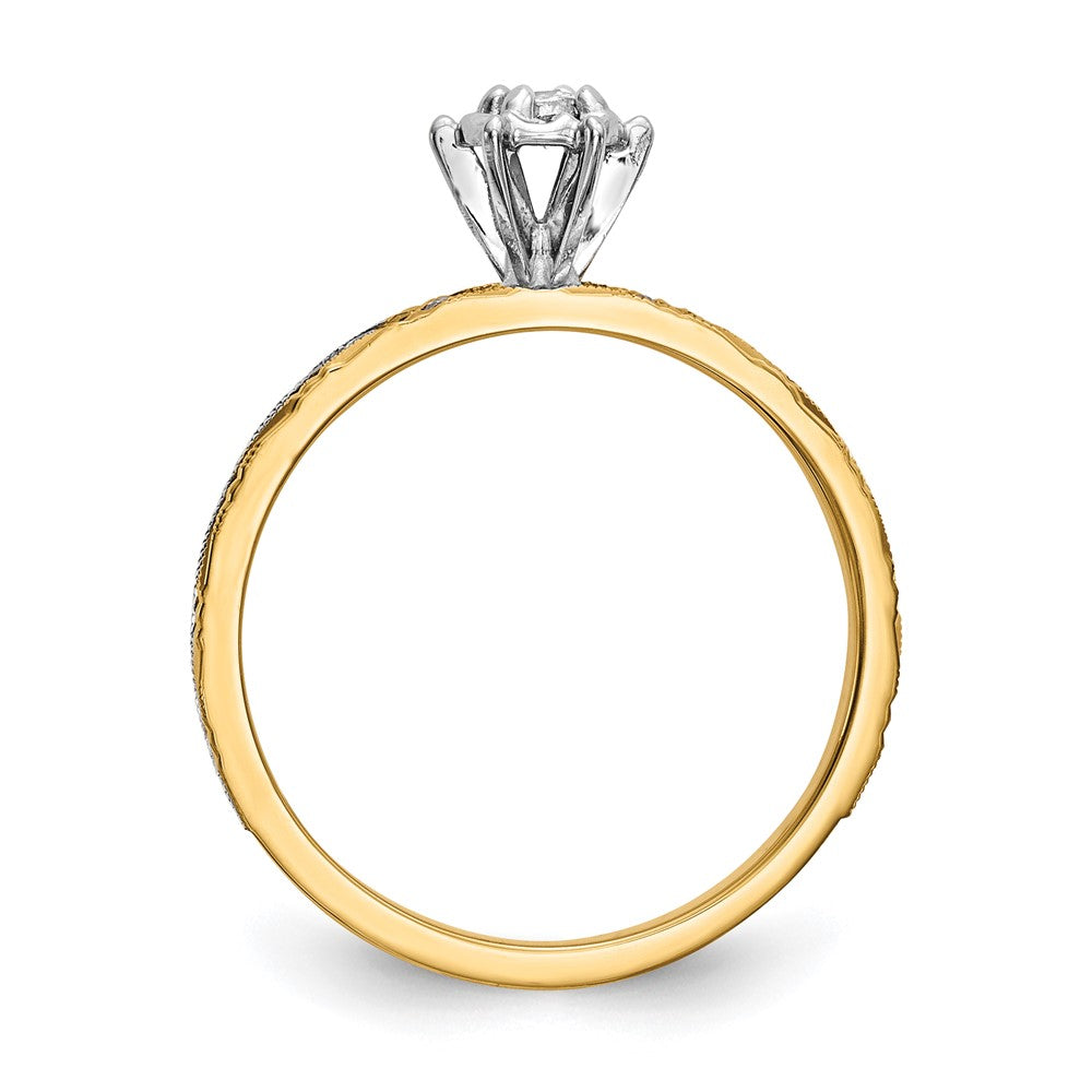 14k yellow gold aa quality trio engagement ring x8310aa e