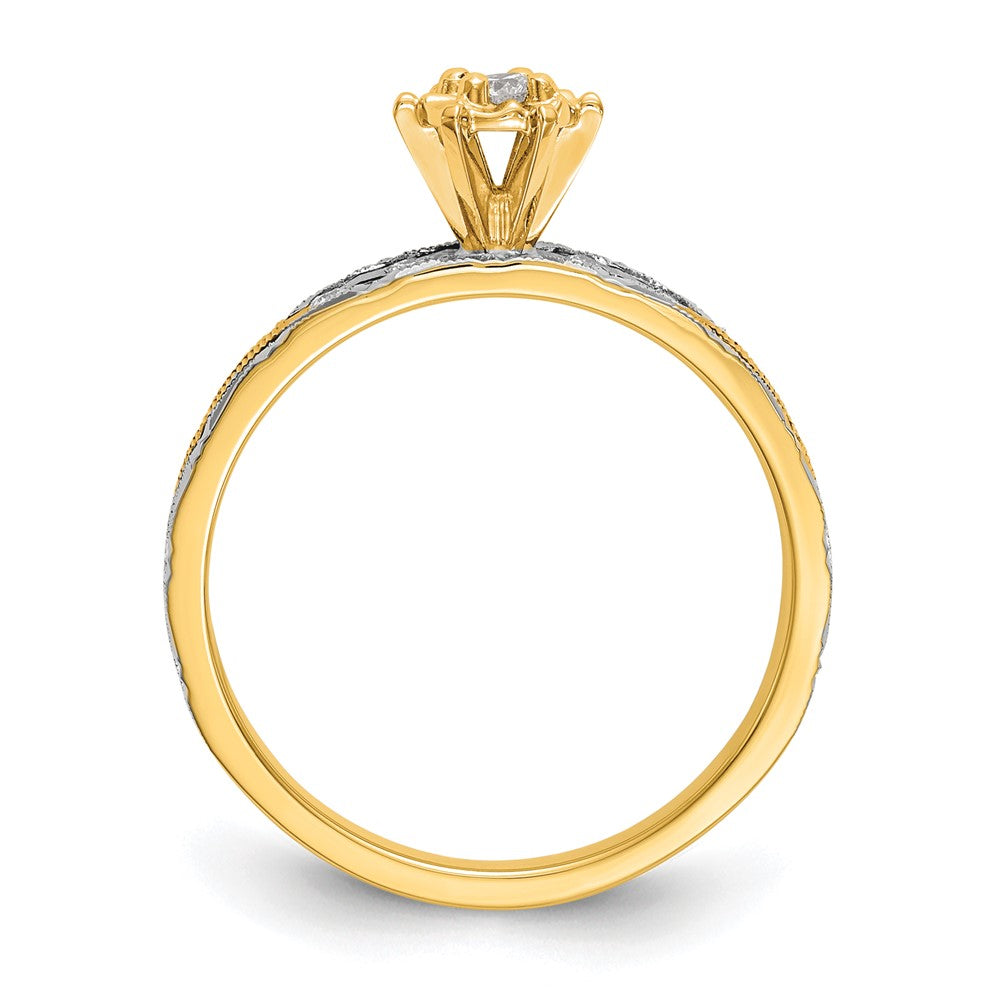 14k yellow gold aa quality trio engagement ring x8311aa e