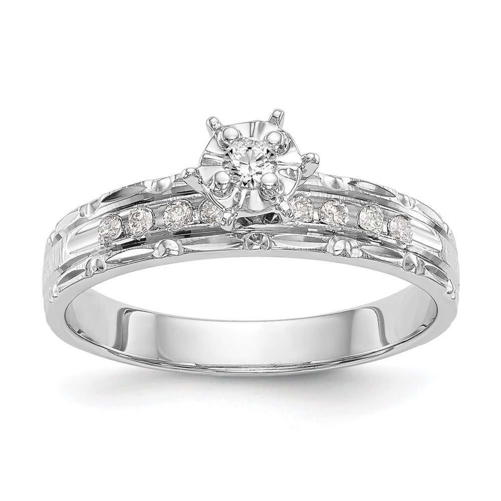 14k white gold aa quality trio engagement ring x8320aa e