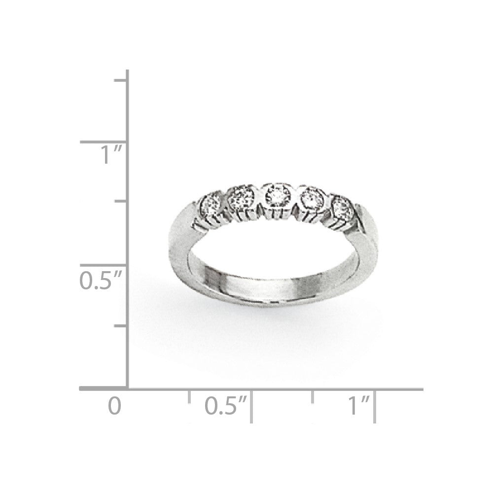 14k White Gold A Real Diamond Anniversary Band