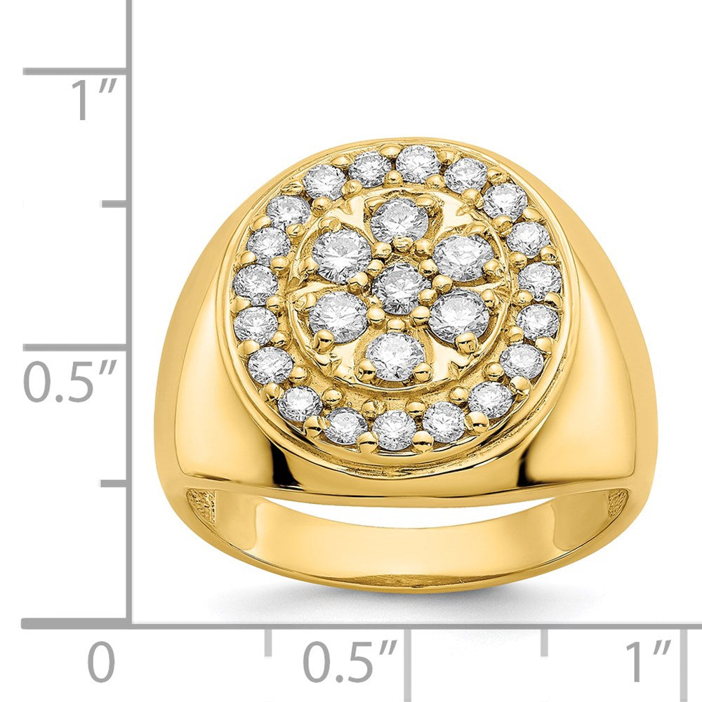 14K Yellow Gold VS Real Diamond men's ring