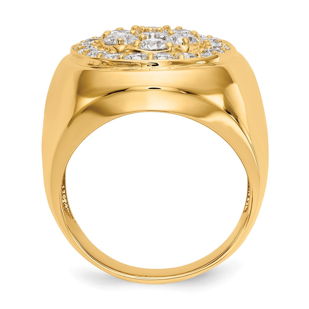 14K Yellow Gold VS Real Diamond men's ring