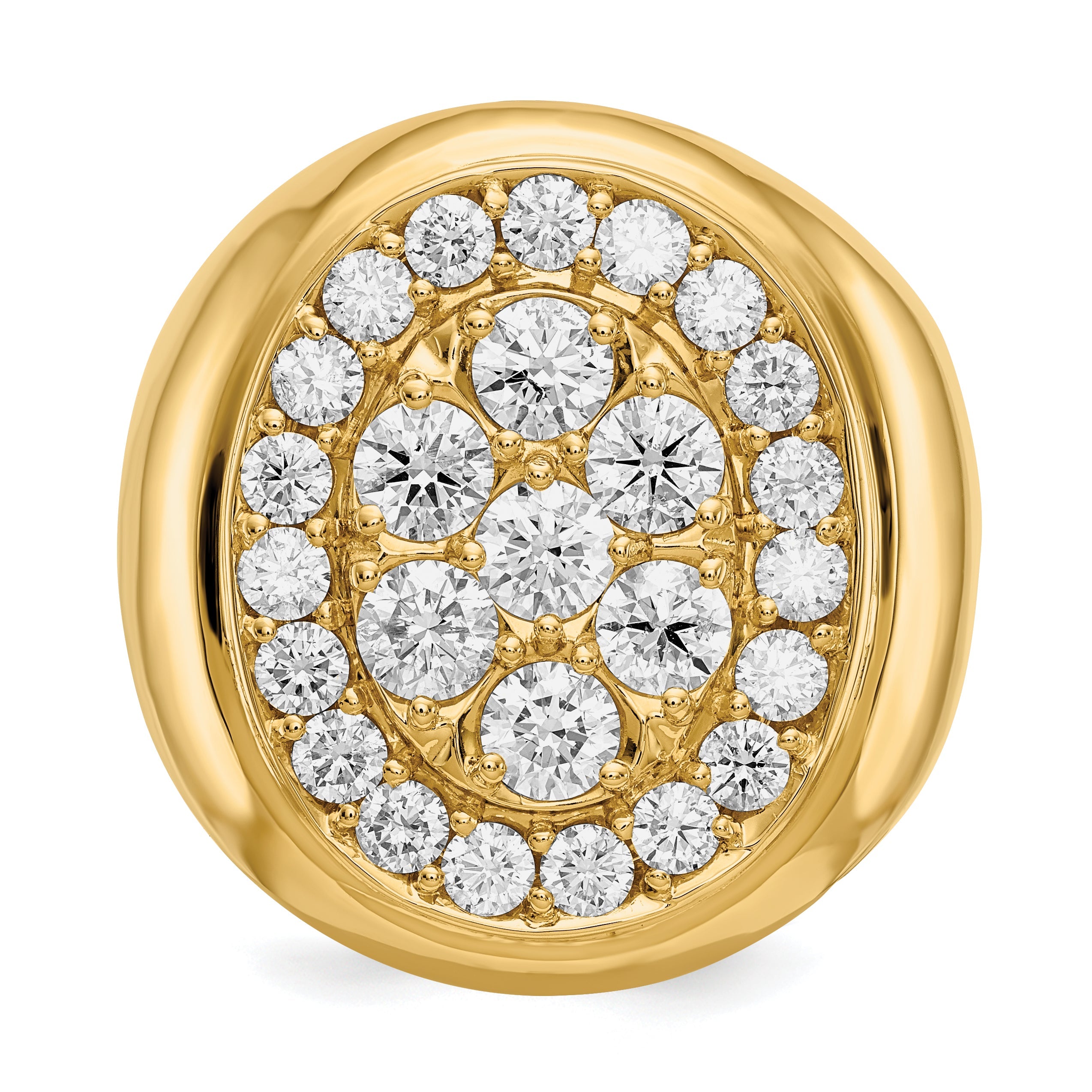 Solid 14k White Gold 5mm Simulated Blue Topaz VS CZ Ring