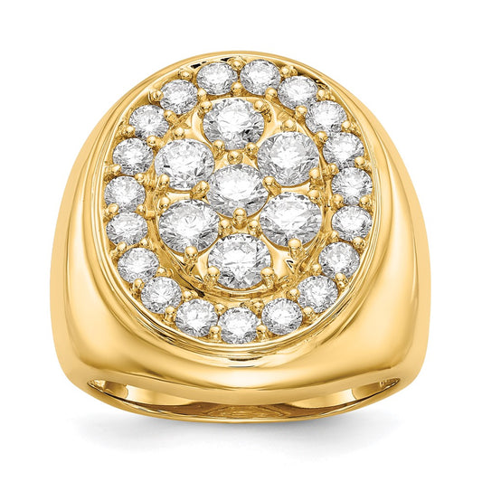 14K Yellow Gold VS Real Diamond men's ring