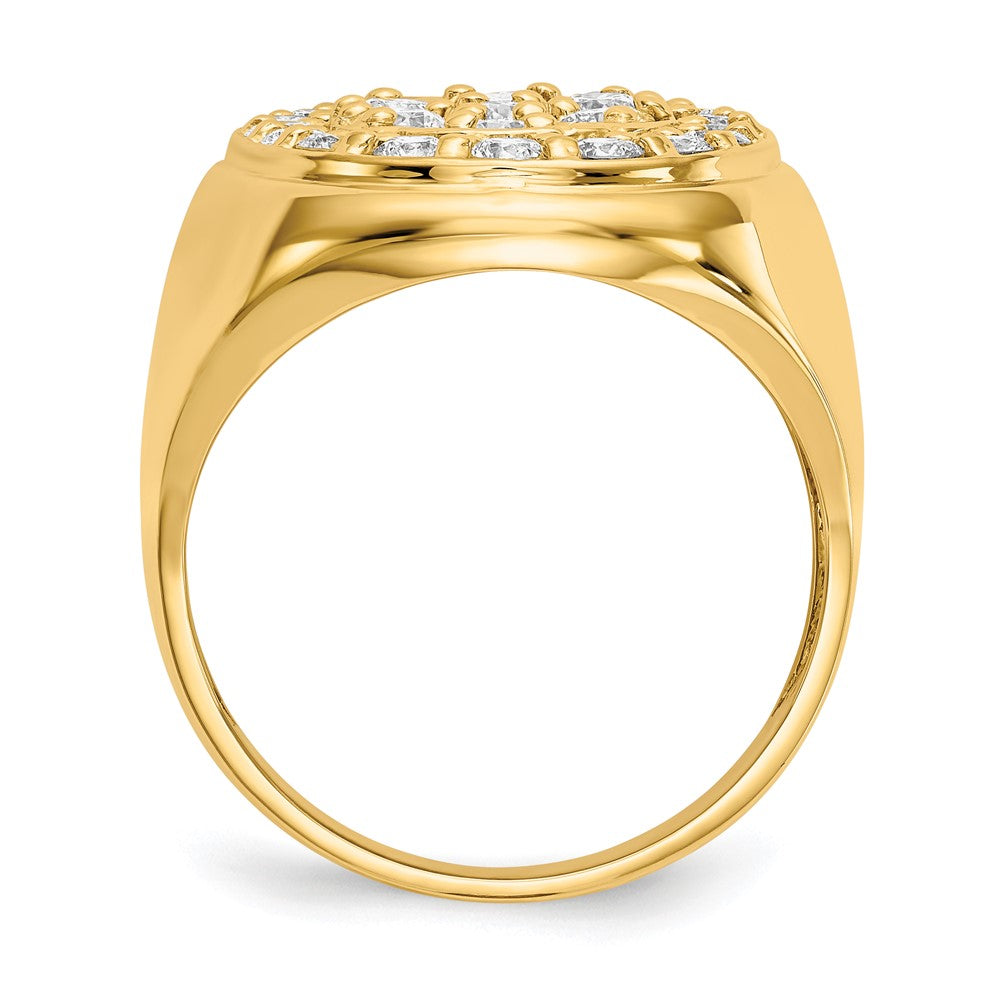 14K Yellow Gold VS Real Diamond men's ring