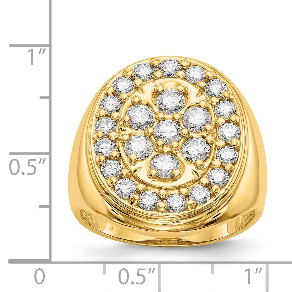 14K Yellow Gold VS Real Diamond men's ring