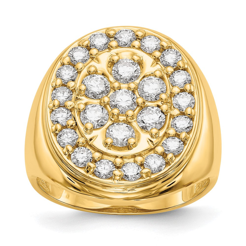 14K Yellow Gold VS Real Diamond men's ring