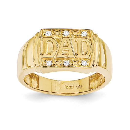 14K Yellow Gold A Real Diamond men's ring