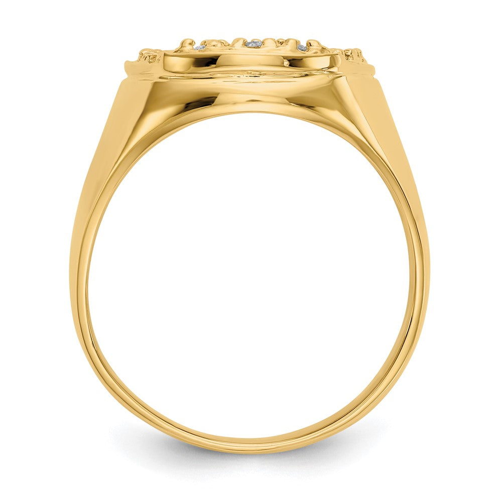 14K Yellow Gold VS Real Diamond men's ring