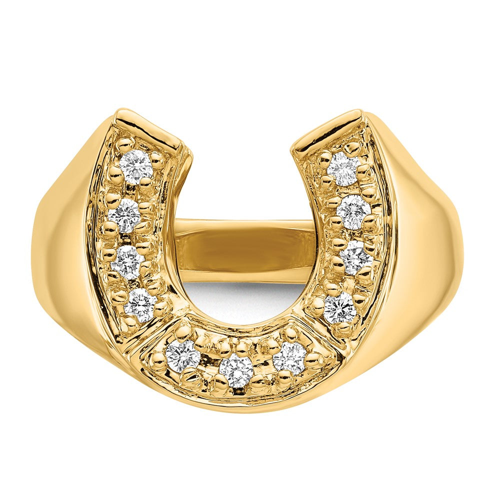 14K Yellow Gold VS Real Diamond men's ring