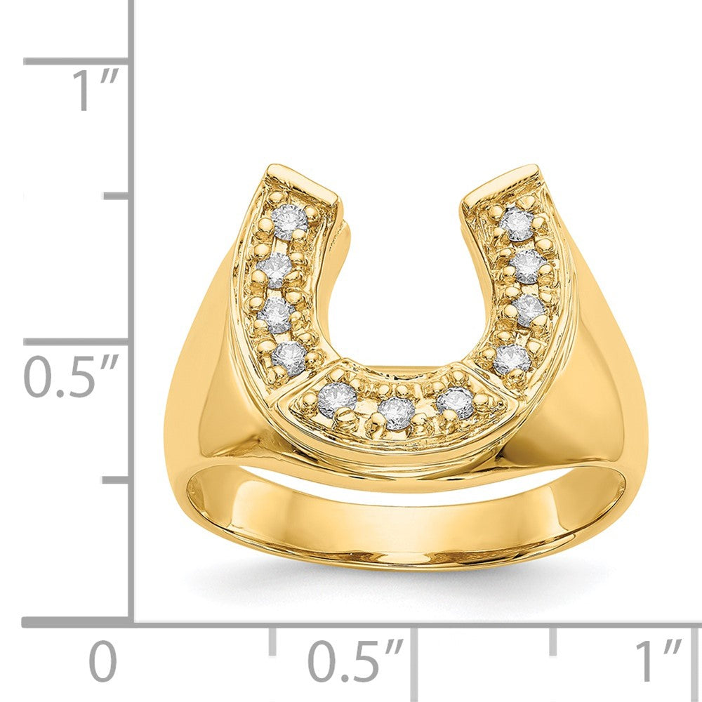 14K Yellow Gold VS Real Diamond men's ring