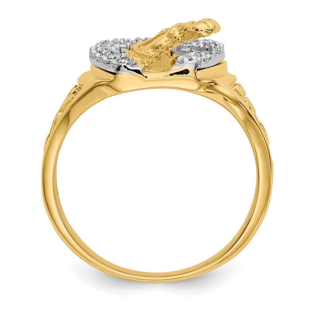 14k Two-Tone Gold VS Real Diamond men's ring