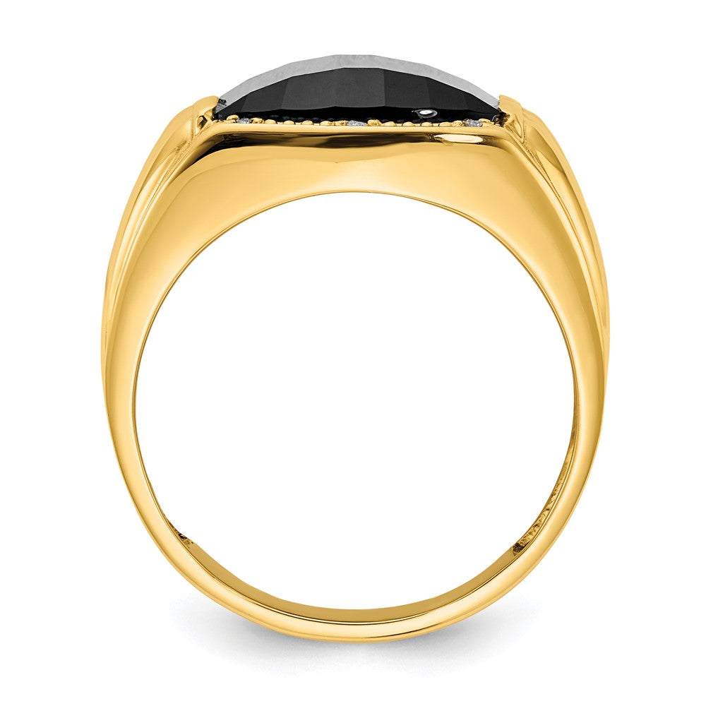 14K Yellow Gold A Real Diamond men's ring