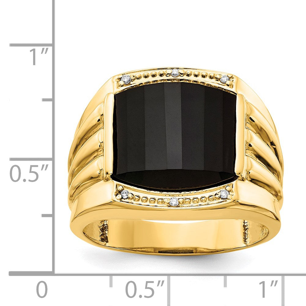 14K Yellow Gold A Real Diamond men's ring