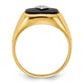 Solid 14k Yellow Gold A Simulated CZ men's Ring