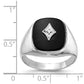 Solid 14k White Gold A Simulated CZ men's Ring