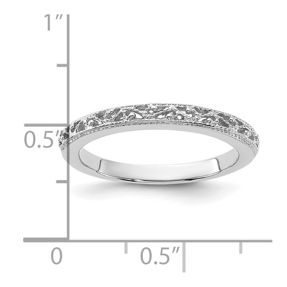 14k white gold band x9489