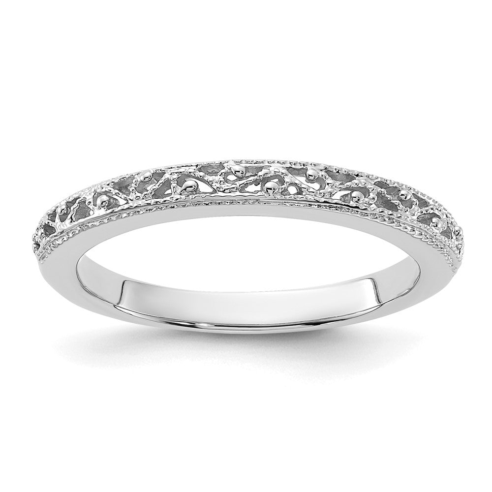 14k white gold band x9489
