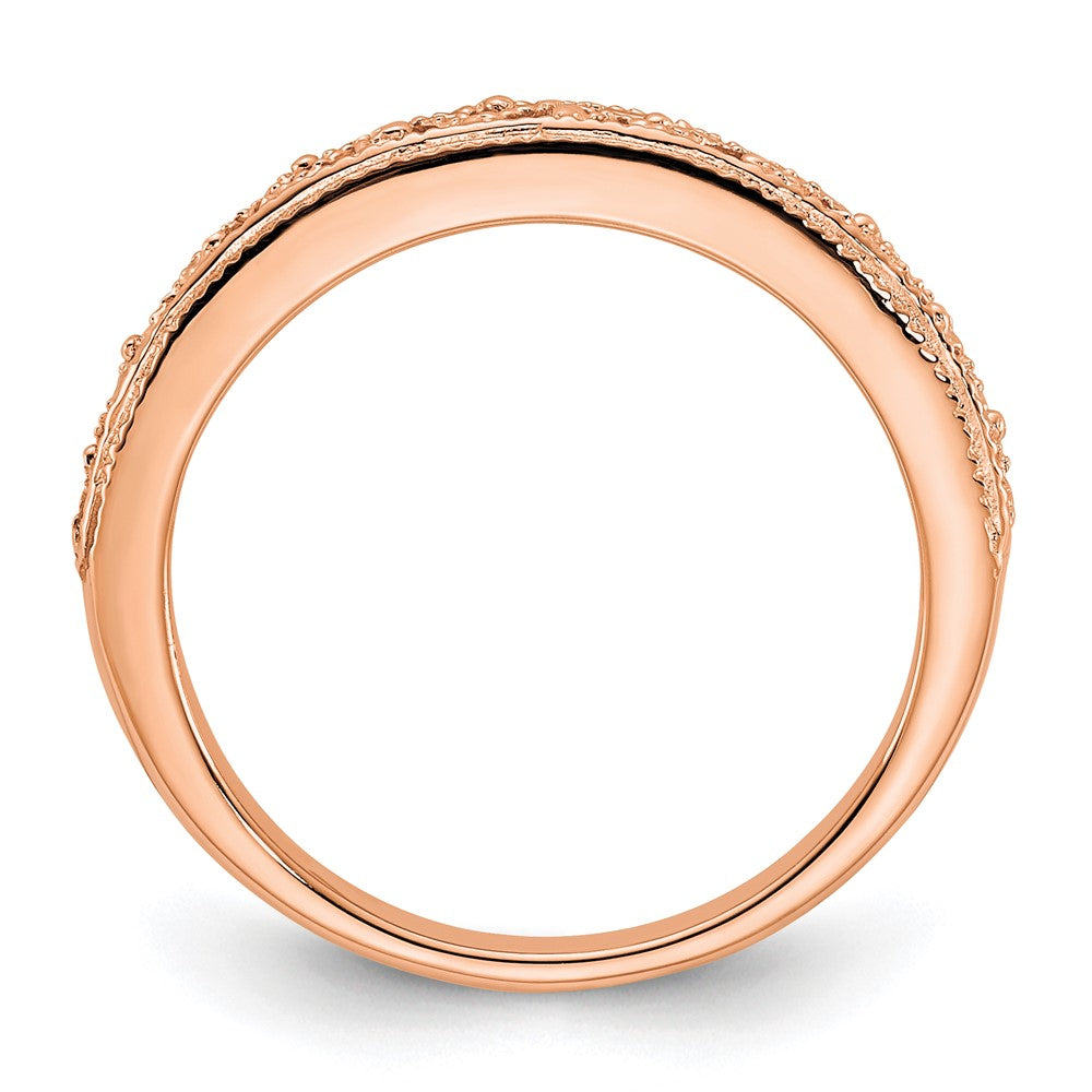 14k rose gold band x9494