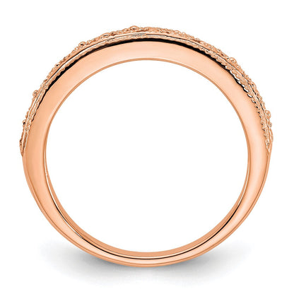 14k rose gold band x9494