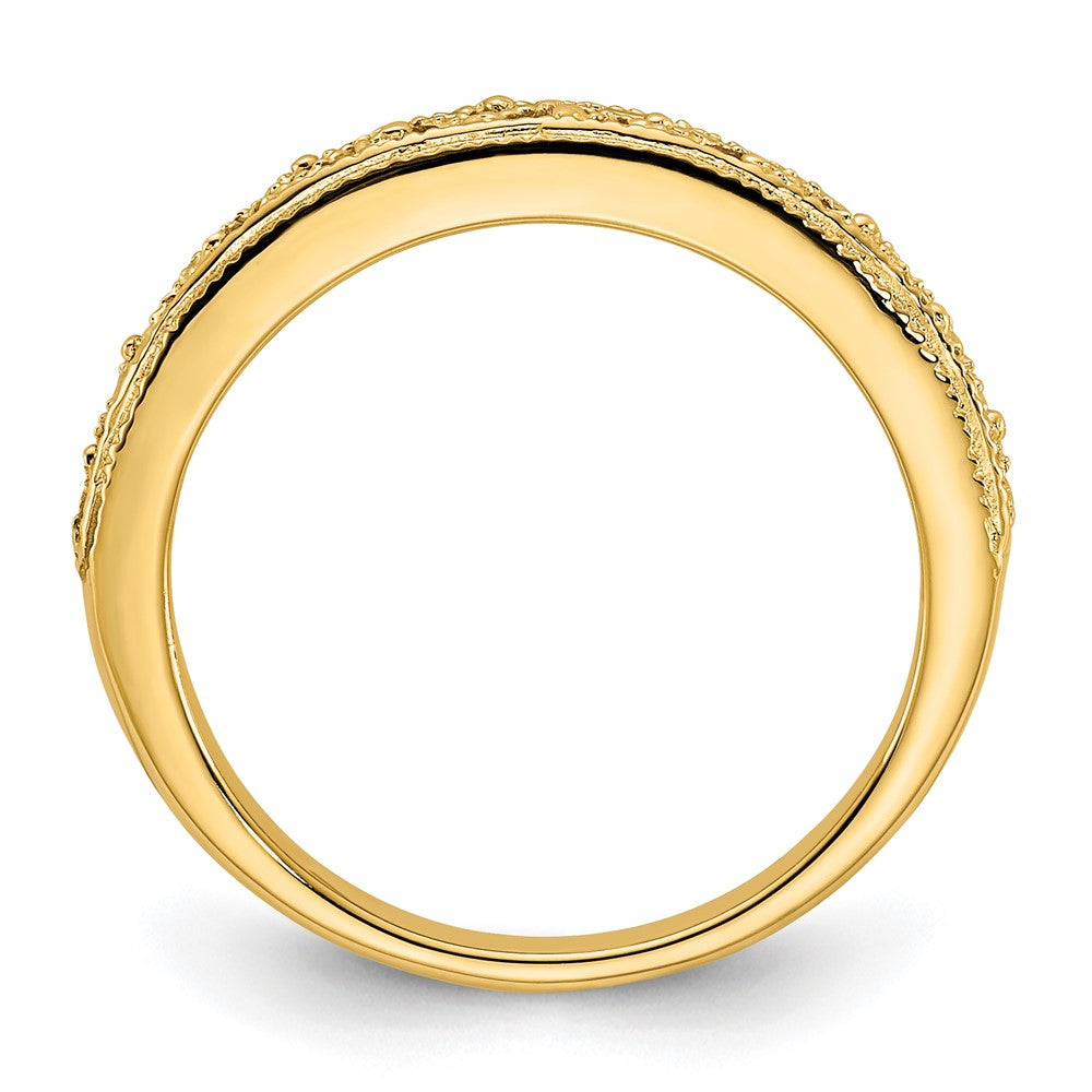 14k yellow gold filigree band x9499
