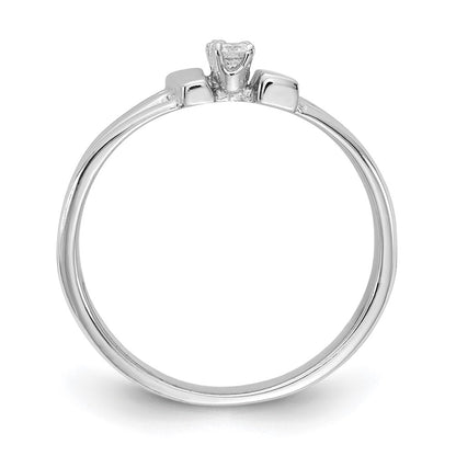 14k White Gold AAA Real Diamond ring