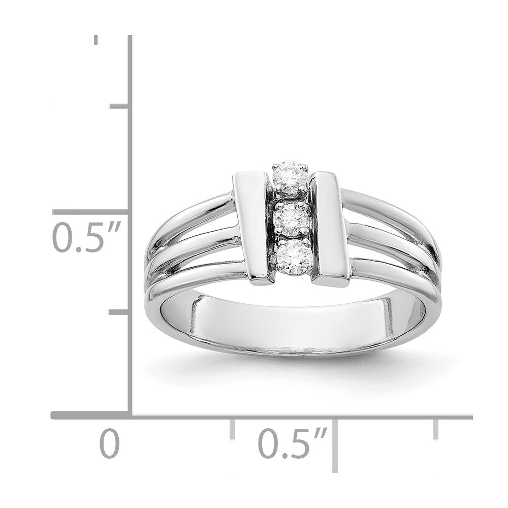 14k White Gold AAA Real Diamond ring