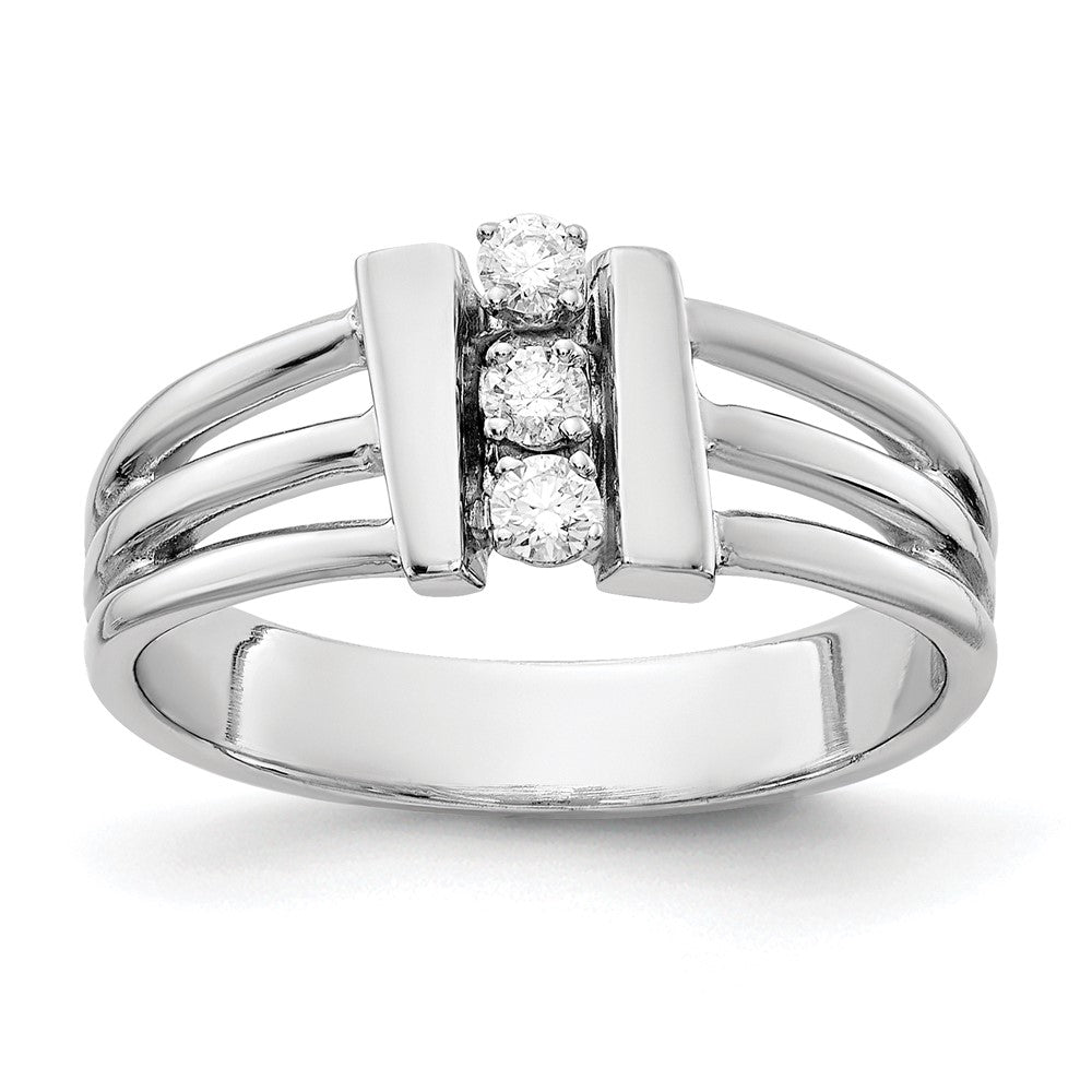 14k White Gold AAA Real Diamond ring