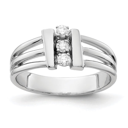 14k White Gold AAA Real Diamond ring