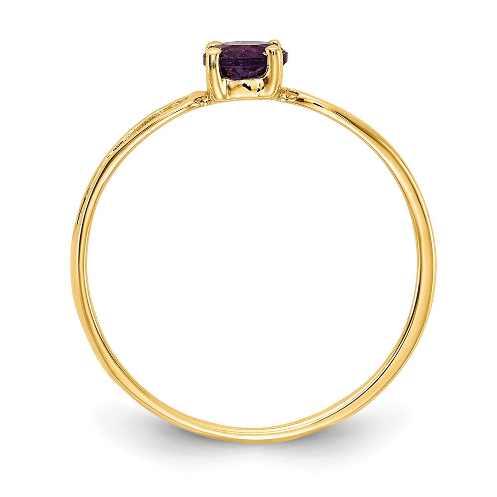 14k yellow gold amethyst ring x9674am